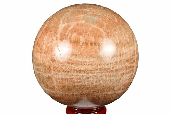 Polished Peach Moonstone Sphere - Madagascar #182379